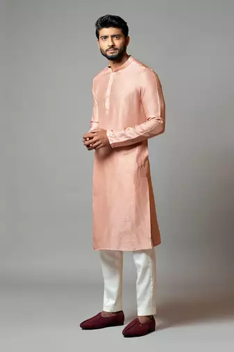 Plain Kurta With Pant Pajama