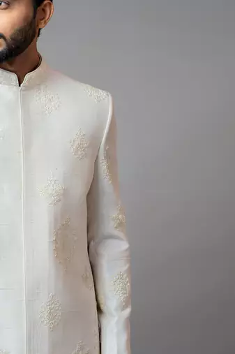 White Embroidered Sherwani