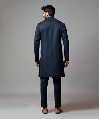 Pintucks And Sequin Embroidered Achkan 3