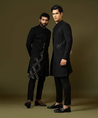Black Achkan Set 3