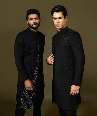 Black Achkan Set 4