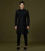 Black Achkan Set