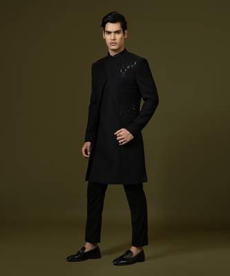 Black Achkan Set 8
