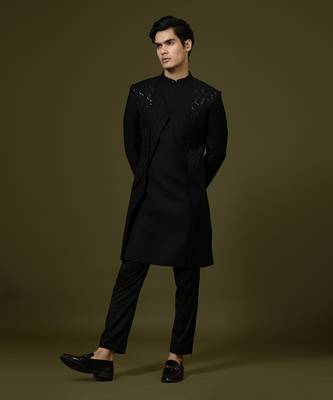 Black Achkan Set 9