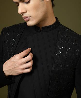Black Achkan Set 10
