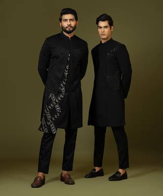 Black Achkan Set 2