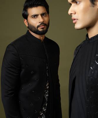 Black Achkan Set 7