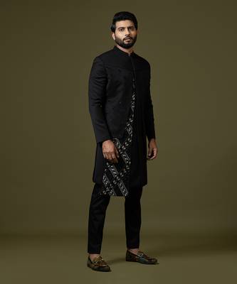 Black Achkan Set 8