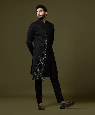 Black Achkan Set 9