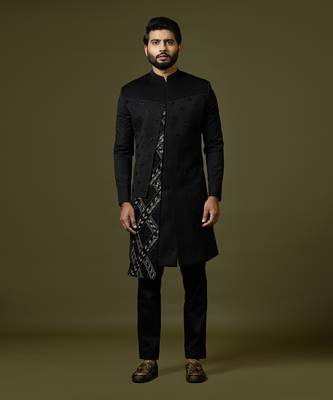 Black Achkan Set 1