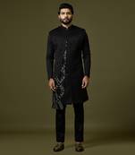 Black Achkan Set