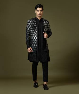 Black Achkan Set 1
