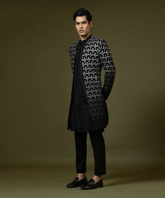 Black Achkan Set 3