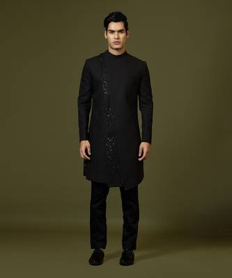 Chocolate Brown Achkan Set 1