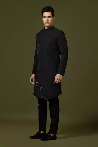 Chocolate Brown Achkan Set