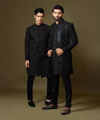 Oreo Black Achkan Set 2