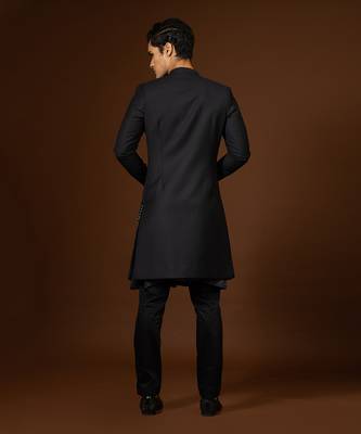 Blue Black Achkan Set 3