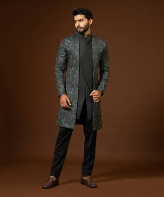 Emerald Green Achkan Set 2