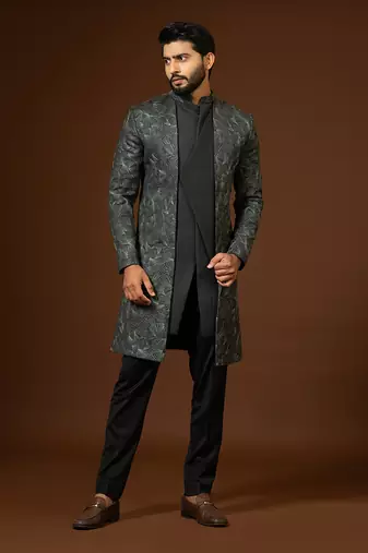 Emerald Green Achkan Set