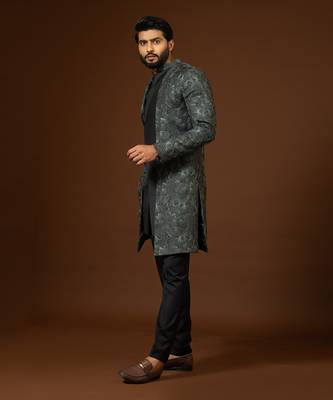 Emerald Green Achkan Set 3