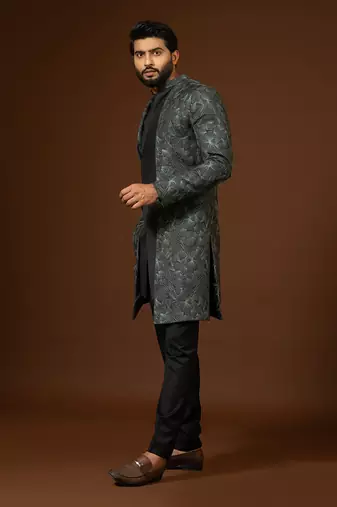 Emerald Green Achkan Set