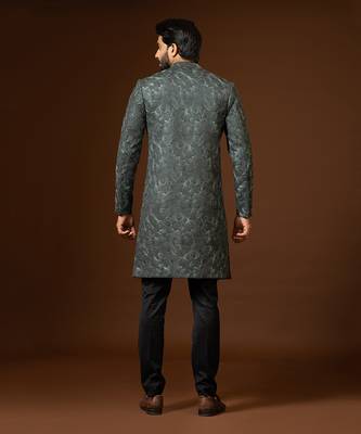 Emerald Green Achkan Set 5