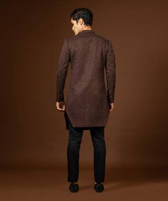 Red Wine Achkan Set 7
