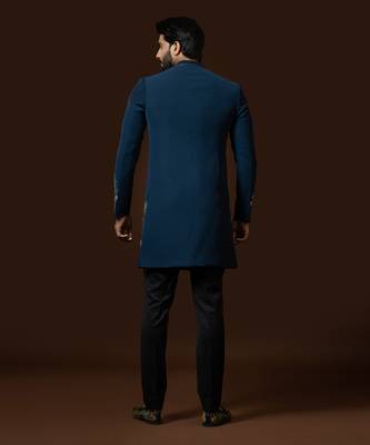 Teal Blue Achkan Set 5