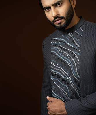 Dark Grey Achkan Set 5