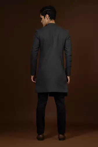 Slate Grey Achkan Set