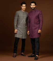 Dark Grey Achkan Set