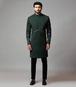 Achkan With Pintucks With Slight Embroidery