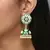 Gold Plated Handcrafted Dark Green Meenakari work & Pearls Small Jhumka Earrings Copper