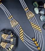  GREY Ethnic Gold Plated Kundan Choker Set for Women NS_1820_GY_320