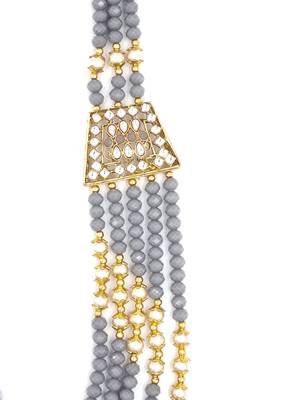  GREY Ethnic Gold Plated Kundan Choker Set for Women NS_1820_GY_320 3
