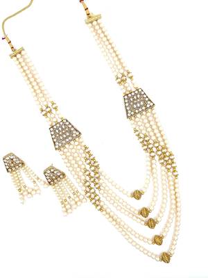 WHITE  Ethnic Gold Plated Kundan Choker Set for Women NS_1820_W_320 2