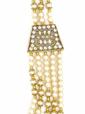 WHITE  Ethnic Gold Plated Kundan Choker Set for Women NS_1820_W_320 3
