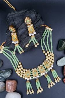 MINT  Ethnic Gold Plated Kundan Choker Set for Women NS_1833_MT_265