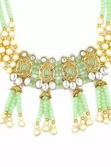 MINT  Ethnic Gold Plated Kundan Choker Set for Women NS_1833_MT_265