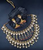 AARNAA PEACH  Ethnic Gold Plated Kundan Choker Set for Women NS_1838_PH_425