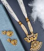 WHITE  Ethnic Gold Plated Kundan Choker Set for Women NS_1744_W_295