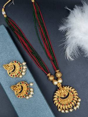 RUBYGREEN  Ethnic Gold Plated Kundan Choker Set for Women NS_1745_RG_275 1