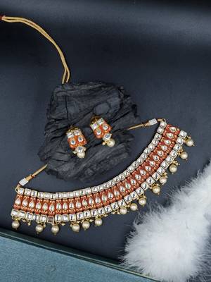 RUBY  Ethnic Gold Plated Kundan Choker Set for WomenNS_1752_R_425 1
