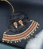 RUBY  Ethnic Gold Plated Kundan Choker Set for WomenNS_1752_R_425