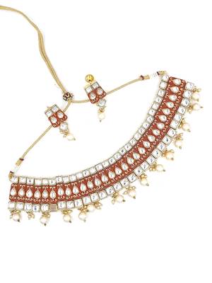 RUBY  Ethnic Gold Plated Kundan Choker Set for WomenNS_1752_R_425 2