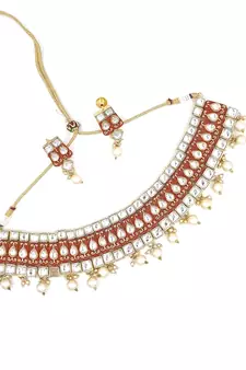 RUBY  Ethnic Gold Plated Kundan Choker Set for WomenNS_1752_R_425