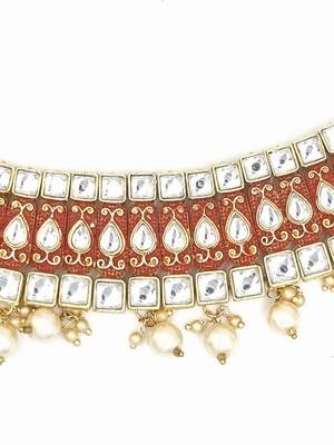 RUBY  Ethnic Gold Plated Kundan Choker Set for WomenNS_1752_R_425 3