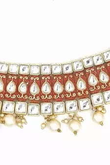 RUBY  Ethnic Gold Plated Kundan Choker Set for WomenNS_1752_R_425
