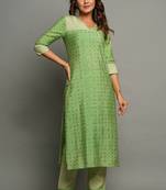 MUSLIN PRINTED KURAT SET