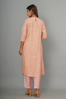 MUSLIN PRINTED KURTA WITH PANT 2